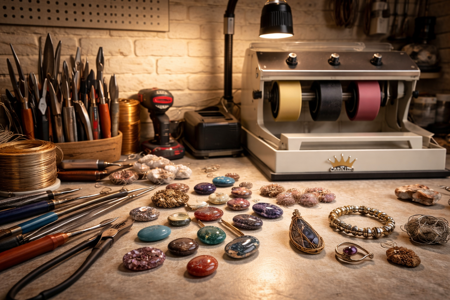 Behind the scenes of creating handmade jewelry and working with natural stones